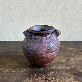 耳付き小壺の一輪挿し｜焼締｜信楽焼｜ミニ花入