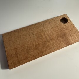 ナラ 無垢カッティングボード 17×140×300mm 亜麻仁油仕上げ 穴付き 1点物