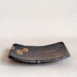 長方皿 (金彩梅b)