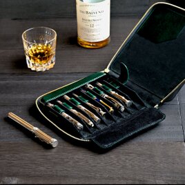 ラウンドファスナー万年筆ケース 8本挿し　カラーオーダー