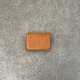 二つ折り財布　 コニャック（ホック）イタリアンレザー　＜A＞