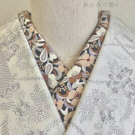 綿の半衿 モードフラワー