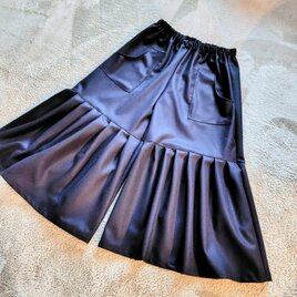 新春セール！濃紺上質ウールプリーツガウチョ