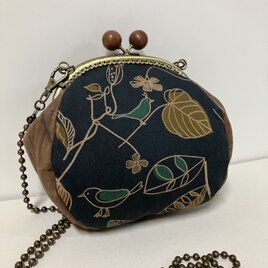 柿渋染め　がま口ショルダー　26A1