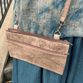 ちょっと大きめ 柿渋染めポシェットc26001