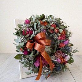 1点のみ！！キャンバスボードアレンジ・ナチュラルリース