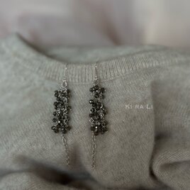 Silver パイライトのピアス