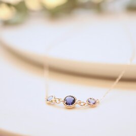 [Sot to] K10 ネックレス【アイオライト&タンザナイト】