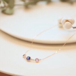 [Sot to] K10 ネックレス【アイオライト&アメシスト】