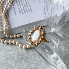 RA148-【 AVON 】エイボン・ヴィンテージリング 1980's Gold Tone Reversible