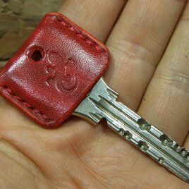 ヤモリ(家守)刻印のキーカバー ルガト赤