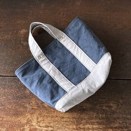 TOTE BAG -bicolor- (M) / smokyblue × lightgray