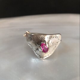 ルビーのアミュレット・リング（silver）