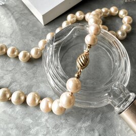 NMA3-【 MARVELLA 】マーヴェラ・ヴィンテージネックレス 1980's Faux Pearl Short