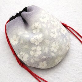 シックな桜のミニ巾着（壱）