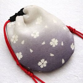 シックな桜のミニ巾着（弐）