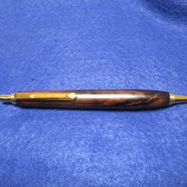 縞黒檀　墨流し　蜜蠟ワックス仕上げ　シャープペンシル(0.5ミリ用)