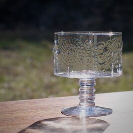 Nuutajärvi Flora footed dessert bowl ヌータヤルヴィ フローラ 脚付きデザートボウル
