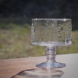 Nuutajärvi Flora footed dessert bowl ヌータヤルヴィ フローラ 脚付きデザートボウル