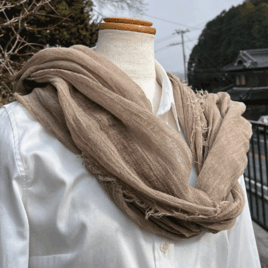 新春特別提供 柿渋染めスヌードK25124