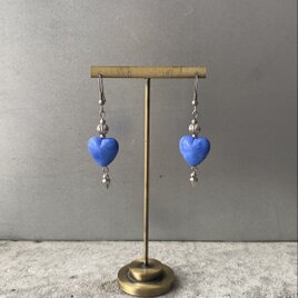 Vintage 90s USA retro blue heart beads pierce