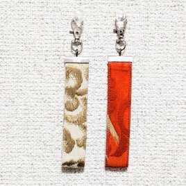 帯地で作ったバックチャーム　キーホルダー