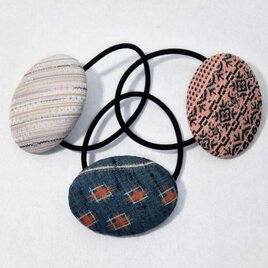 着物地で作った髪留め　ヘアゴム