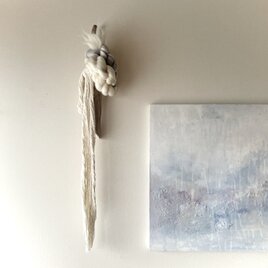 流木 オブジェ 『貝の記憶を聴く,e.』