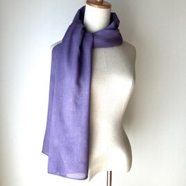 草木染めソフトバンブーストール・ログウッドパープル（藤色）