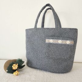 たっぷり入る♡ツィードトートbag