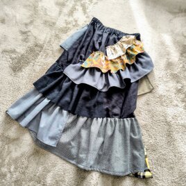 ウールいろいろフリルスカート