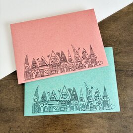 甘〜い♡家イラスト　洋2封筒　2色4枚