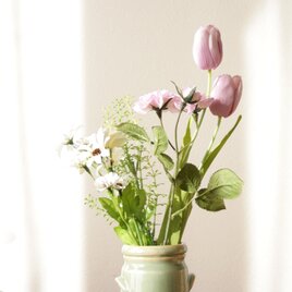 春のはじまりに ツインチューリップを含む 花束セット（5本）