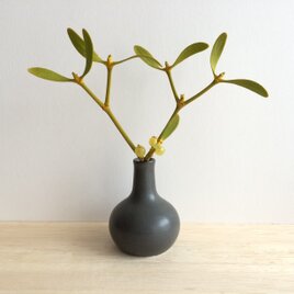 フラスコ型一輪挿し（丸・黒）