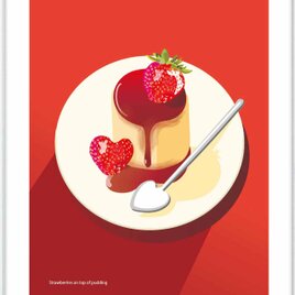 ラブプリン　スイーツ　送料無料　イラスト　作品3000点以上　ポスター　アートポスター　アート/sei検索新着順　3907