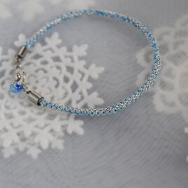 組紐「氷の風景」ブレスレット（No.26W-0111）
