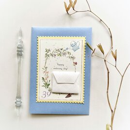 封筒つきカードW×B〜with a tiny letter