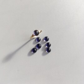 3月誕生石 宝石質 アイオライトのイヤーカフ シンプルデザイン