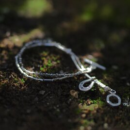 -Zircon・Silver- double bracelet