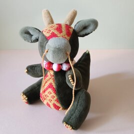 こぎん刺しの十二支ぬいぐるみ・辰　Lucky Dragon