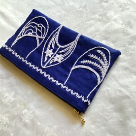 靴のフラットポーチ(オリエンタル)