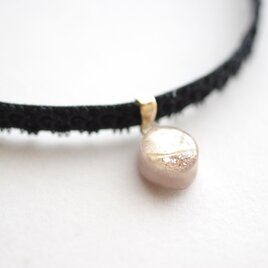 【受注製作】レジンアート　マーキスモチーフとタティングレースとベルベットリボンのチョーカー〈千夜一夜〉