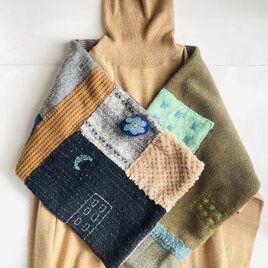 リバーシブル手縫いストール♪