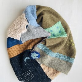 リバーシブル手縫いストール♪