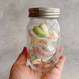 瓶入りのパステルマシュマロ　食品サンプル　オブジェ