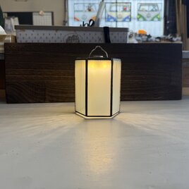 hexagonストライプ　ゴールゼロ　ランタンシェード　ステンドグラス　3way