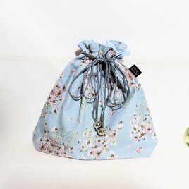 ピエニソッポの巾着袋(ブルー大）
