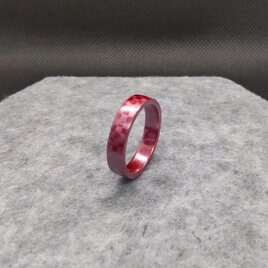 【緋銅】市松模様のリング(幅広)