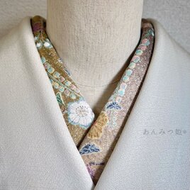 正絹の半衿  つやつやの灰汁色（あくいろ）