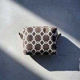 ミニ ミニ ポーチ/沢山入る・収納力・小さめ/茶色・ベージュ・北欧・モロッカン/化粧・メイクポーチ